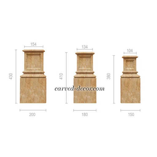 Custom pilaster base oak
