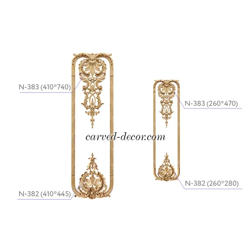 N-382 Ornamental applique with floral motifs
