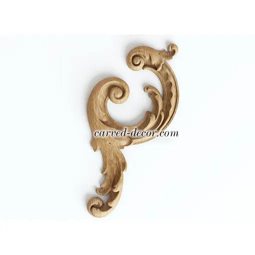small corner decorative scroll wood carving applique classical style