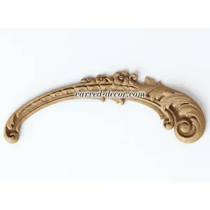 corner detail floral acanthus scrolls wood onlay applique classical style