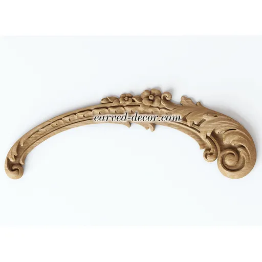 corner detail floral acanthus scrolls wood onlay applique classical style