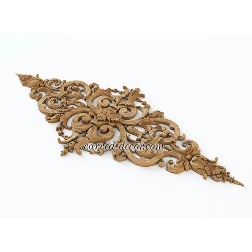 horizontal carved floral acanthus scrolls wood carving applique baroque style