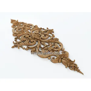 horizontal carved floral acanthus scrolls wood carving applique baroque style