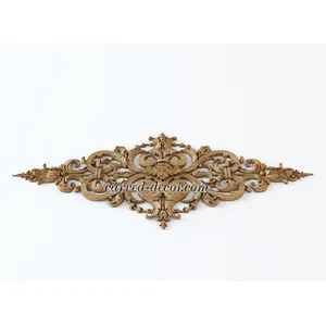 horizontal carved floral acanthus scrolls wood carving applique baroque style