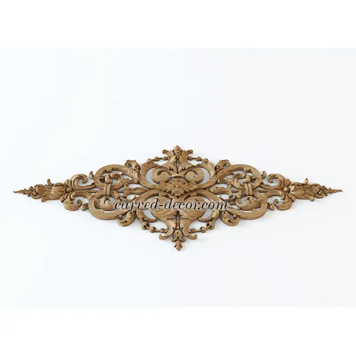 horizontal carved floral acanthus scrolls wood carving applique baroque style