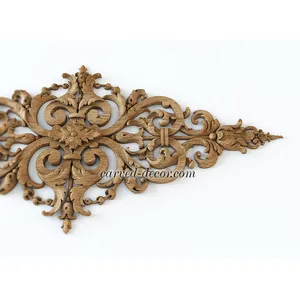 horizontal carved floral acanthus scrolls wood carving applique baroque style