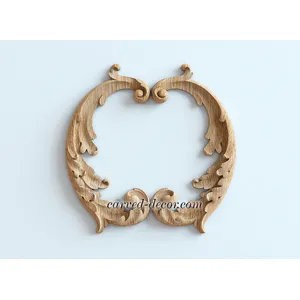 corner carved scroll wood onlay applique victorian style