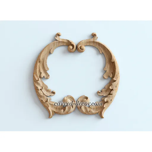 corner carved scroll wood onlay applique victorian style