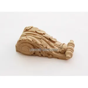 wooden medium detail scroll leaf corbel baroque style
