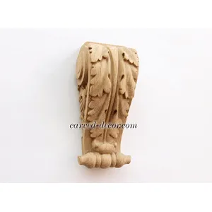 wooden medium detail scroll leaf corbel baroque style
