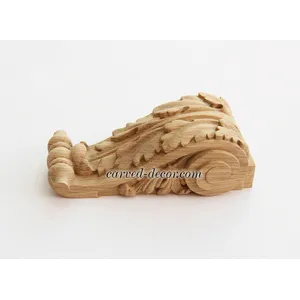 wooden medium detail scroll leaf corbel baroque style
