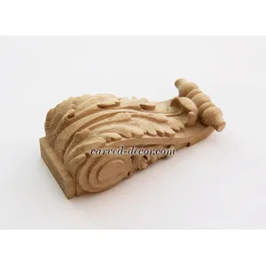 wooden medium detail scroll leaf corbel baroque style