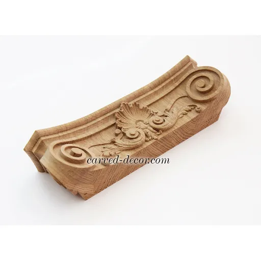 KL-033 Beech pilaster capital Corinthian with shell and volutes