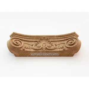 KL-033 Oak pilaster capital Corinthian with shell and volutes