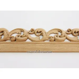 Acanthus scroll pierced moulding from oak