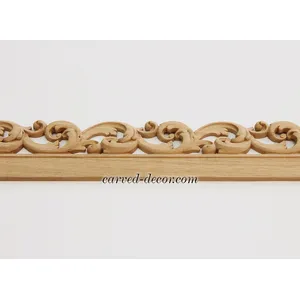Wood acanthus scroll pierced moulding Antique style