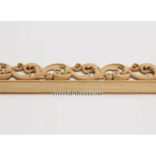 Wood acanthus scroll pierced moulding Antique style