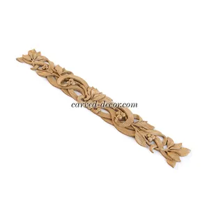 extra large horizontal ornamental leaf wood onlay applique renaissance style