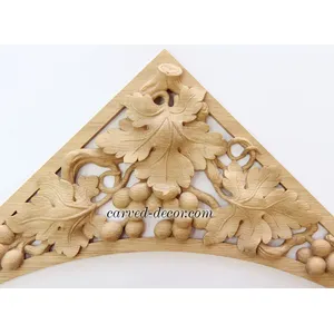 N-261 corner grapes wood onlay applique classical style