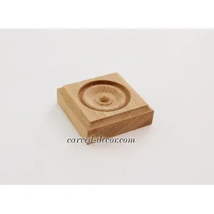 small square simple oak rosette classical style