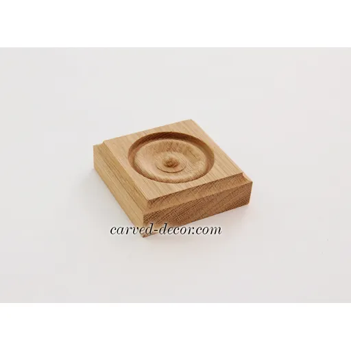 small square simple oak rosette classical style