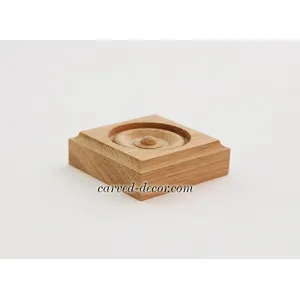 small square simple oak rosette classical style