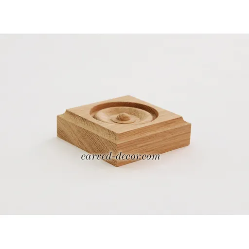 small square simple oak rosette classical style