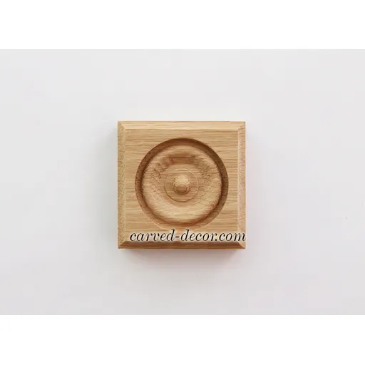 small square simple oak rosette classical style
