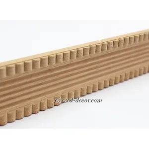 oak wide fluted moulding with reeded trim for interiors