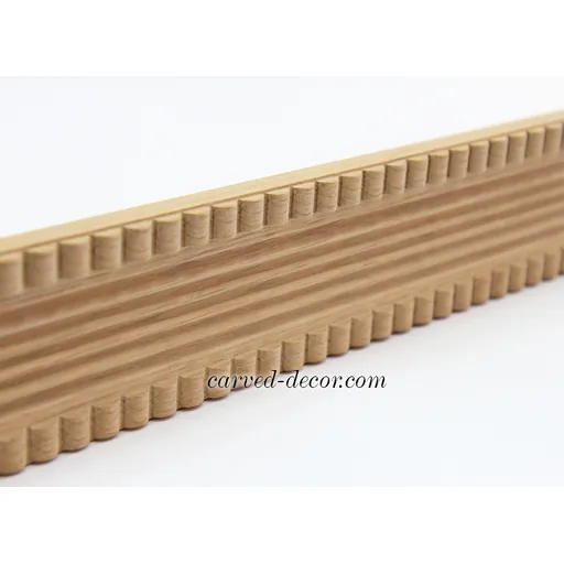 oak wide fluted moulding with reeded trim for interiors