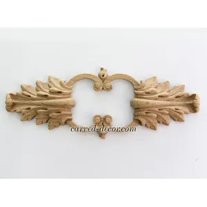 horizontal acanthus wood carving applique baroque style