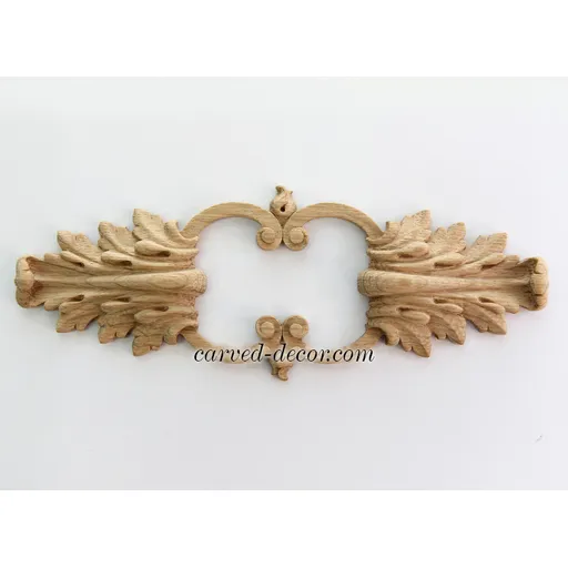 horizontal acanthus wood carving applique baroque style