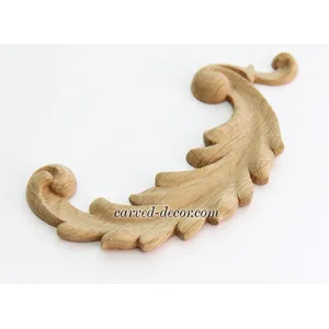 corner architectural scroll beech onlay applique classical style