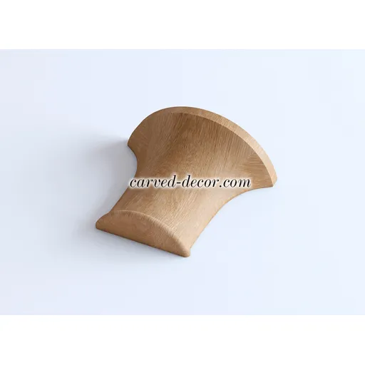 KL-064 Unpainted capital applique from solid wood
