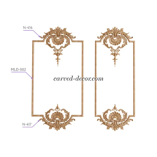 solid wood onlay for moulding Victorian 