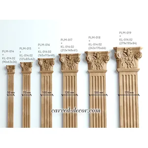 KL-014.02 Oak capitel for fluted pilaster
