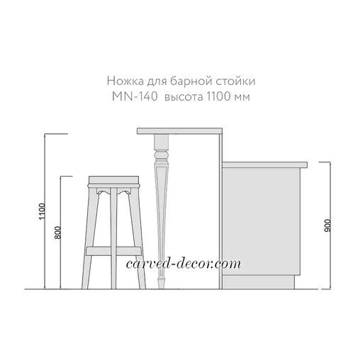 Classic large square tapered table legs with spade foot - 2