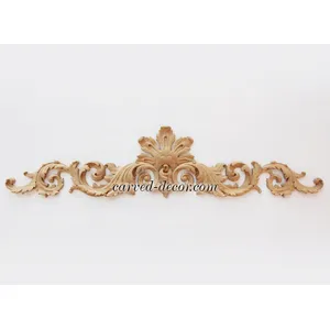 horizontal carved leaf wood applique baroque style