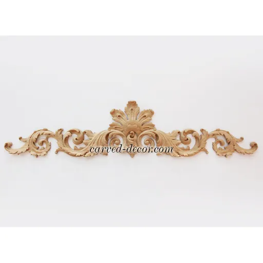 horizontal carved leaf wood applique baroque style