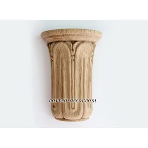 Empire-style handcrafted oak capitals