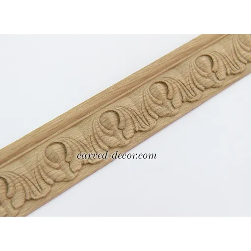 Oak ornamental mouldings for doors with leaves classic style