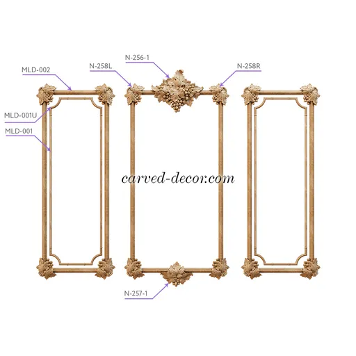 Ornate carved onlays for fireplace - 4
