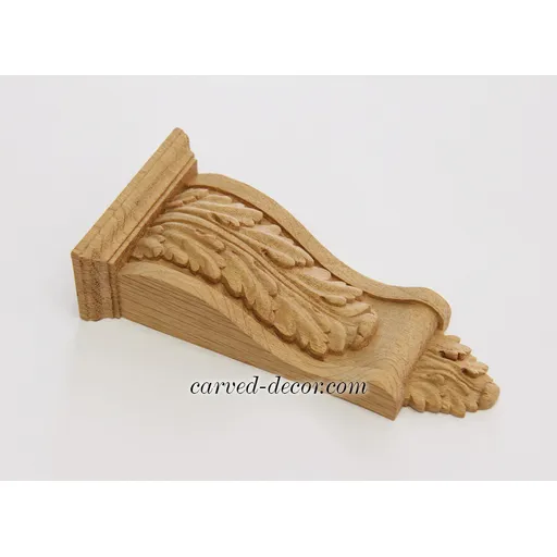 wooden widedecorative flower corbel baroque style