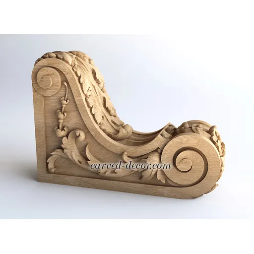 Wooden medium hand carvedbracket baroque style