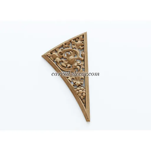 extra large corner ornamental leaf wood carving applique baroque style