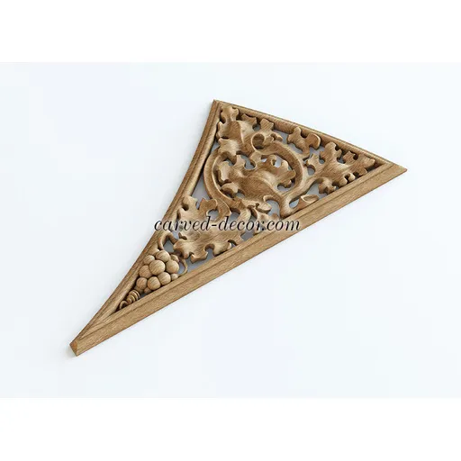 extra large corner ornamental leaf wood carving applique baroque style
