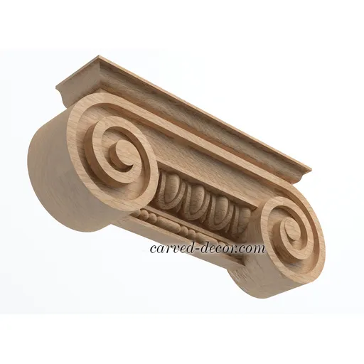 KL-006 Architectural oak capitals with bead moulding and egg and dart motif