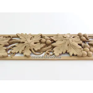 oak trim with grape wines decorative trim