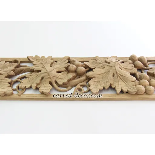 oak trim with grape wines decorative trim
