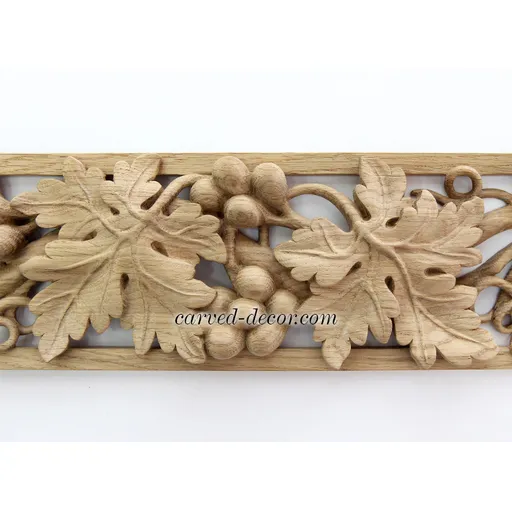 Decorative trim with grape wines from oak and beech